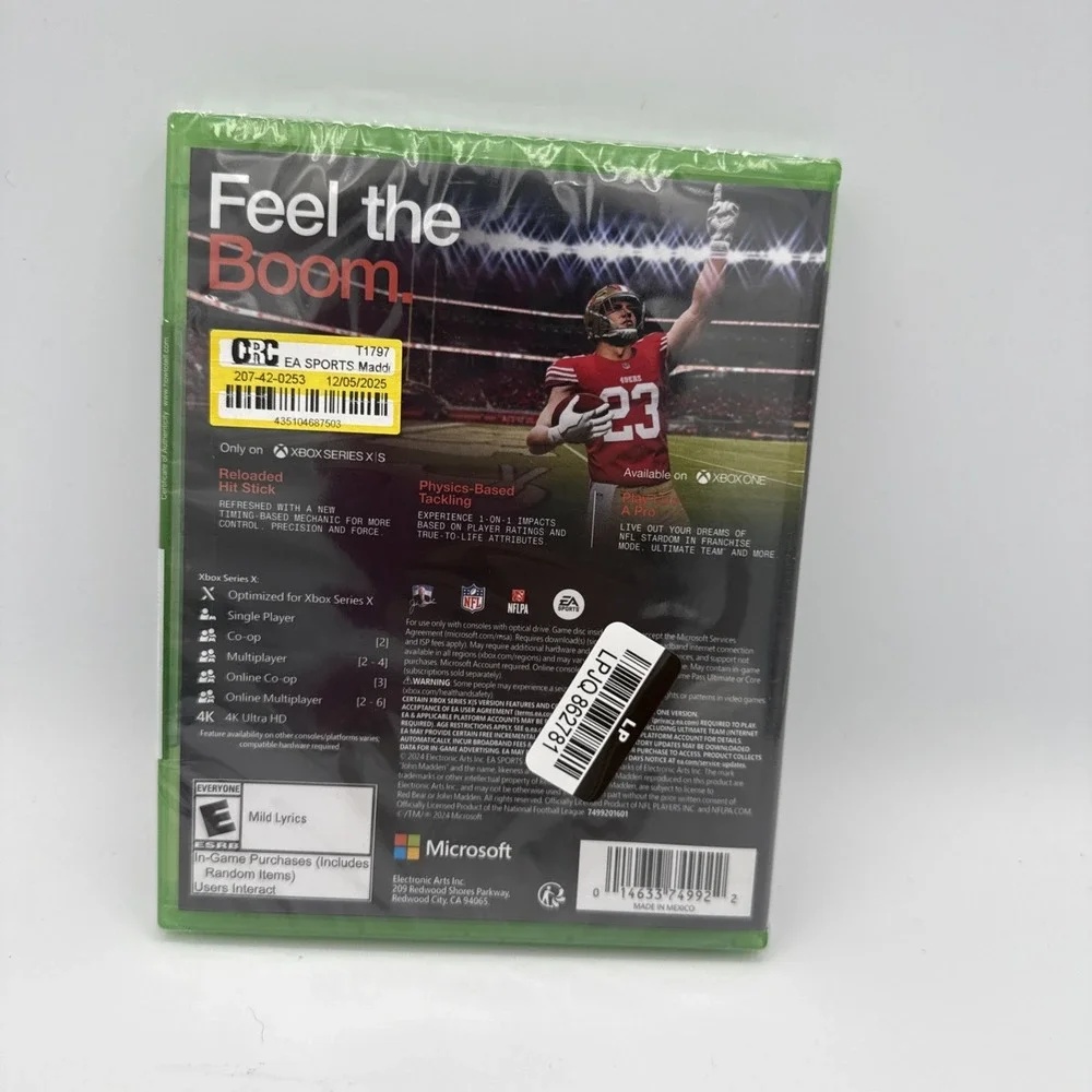 Madden NFL 25 Xbox Series X Xbox One NEW Factory Sealed Video Game EA Sports